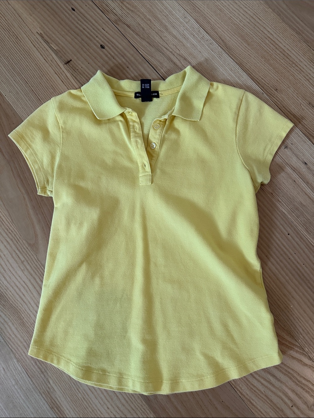 Club Monaco Yellow Fitted Knit Polo